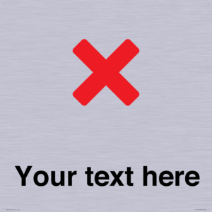 Custom plain background, red cross sign